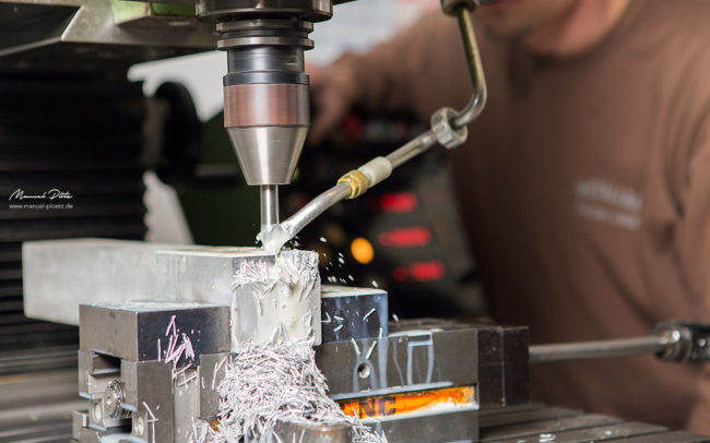 Drehbank Nahaufnahme bei Metallbauer Cham