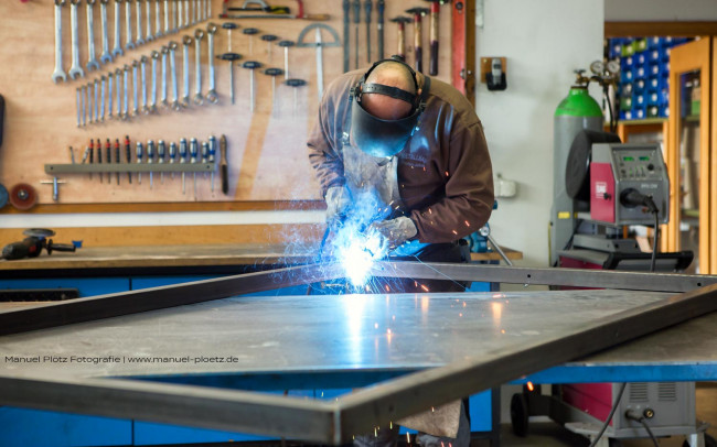 Fotoshooting Schweißen Metallbau München, Werbefotograf München